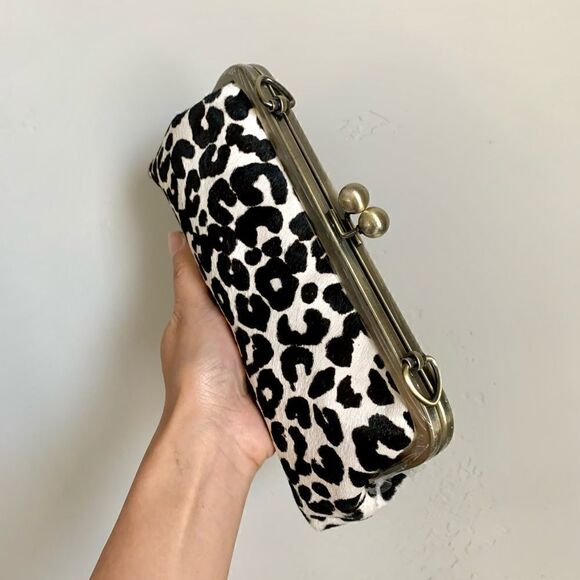Handmade Real hair-on-horsehide Leopard printed Clutch/Evening bag & 2 Straps - Picture 13 of 16